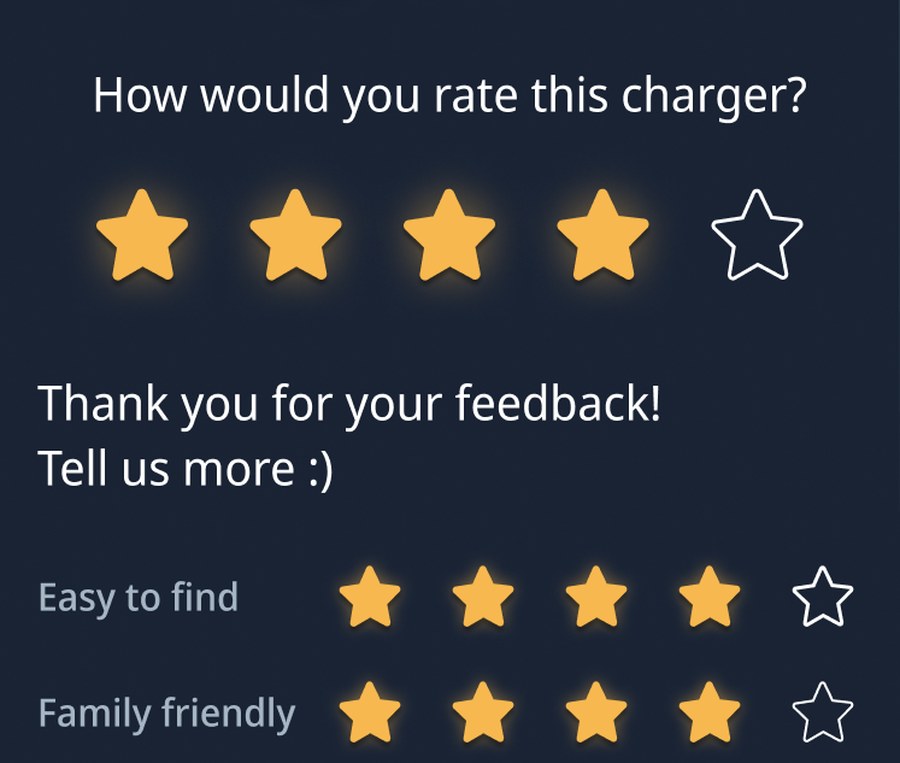A rating for the next driver